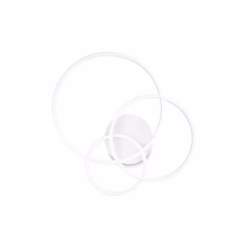 Netlighting Frame Integrated LED Semi Flush Ceiling Light in White, 2700K Warm White