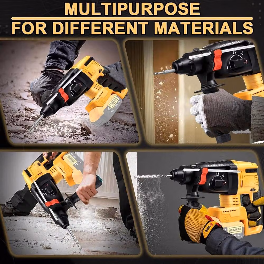 SPETLEK Yellow Brushless SDS Rotary Drill Brush for Dewalt 18V 20V Max – 4