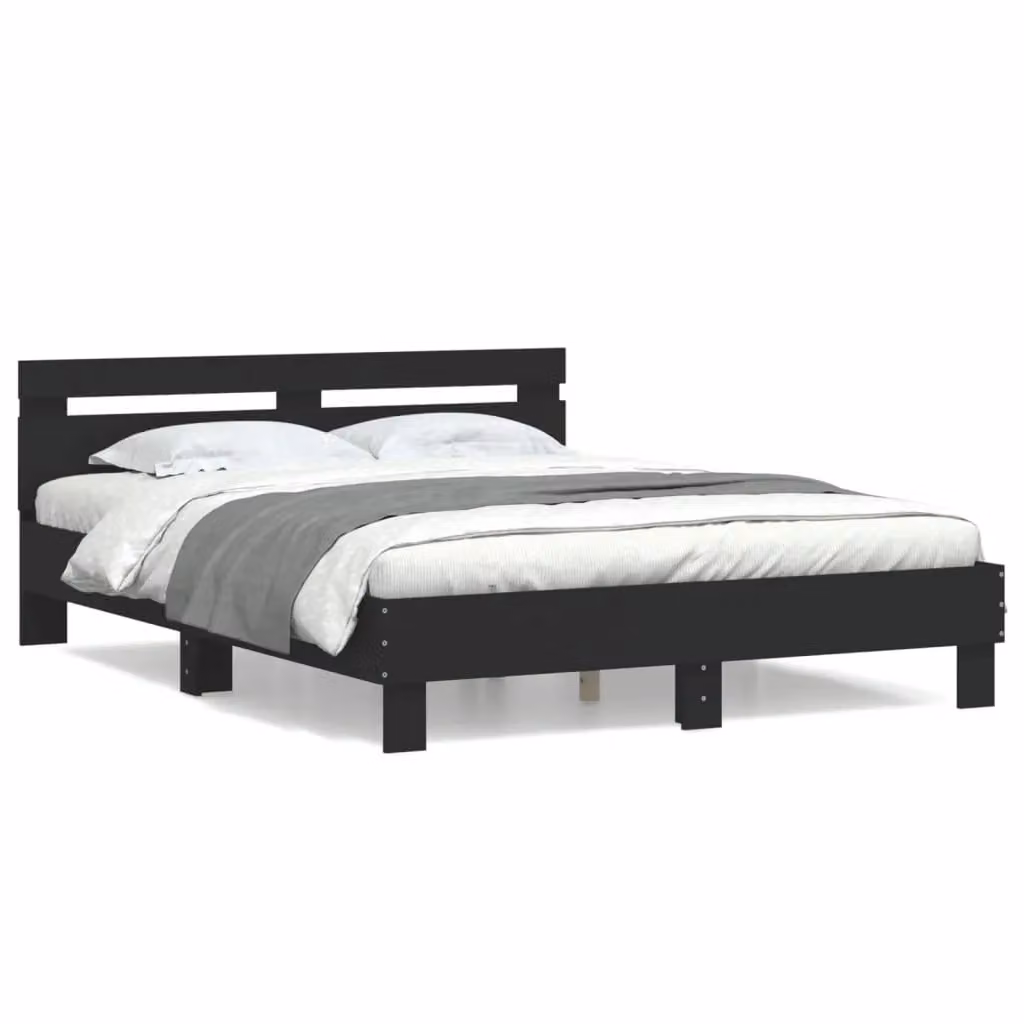 Berkfield Home Modern Black Bed Frame W/D/H: 140 x 200 cm – 2