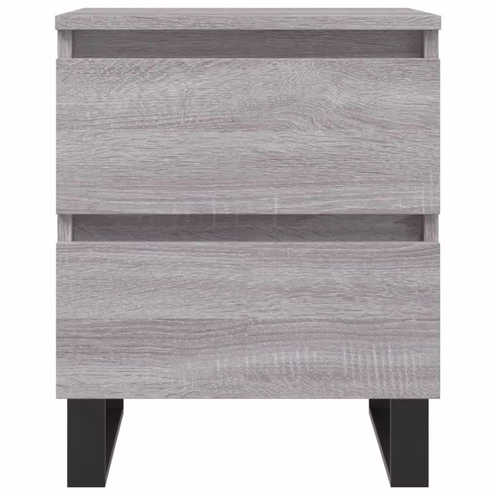 Berkfield Home Set of 2 Grey Sonoma Bedside Cabinets in Engineered Wood, W: 40 cm, D: 35 cm, H: 50 cm – 2