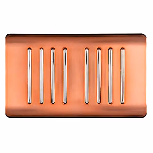Trendi Switch 8 Gang 2 Way Rocker Double Plate Light Switch in Copper