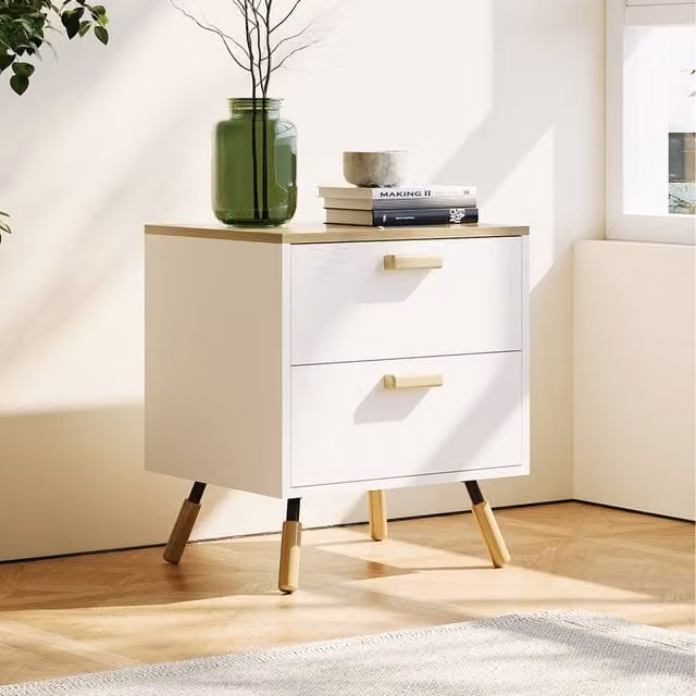 Komore Modern White Matt Wood Small Chest of Drawers