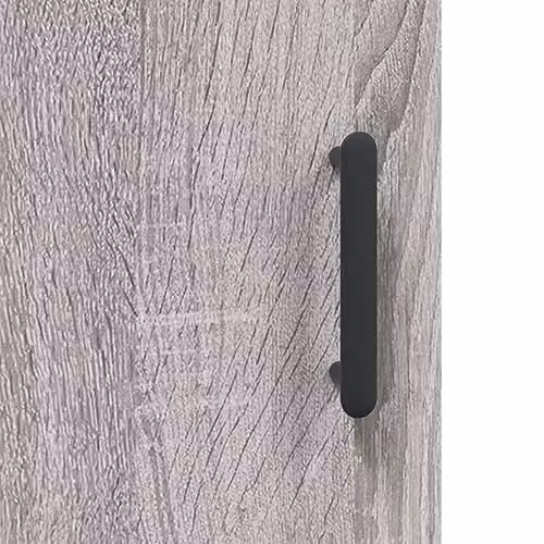 vidaXL Modern Grey Sonoma Highboard with Glass Doors and Internal Shelves, W/D/H: 34.5 x 34 x 180 cm – 3