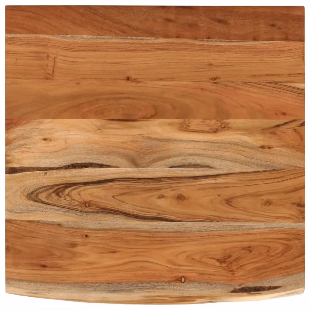 Berkfield Home Brown Acacia Solid Wood Square Bathroom Countertop W: 60 cm, D: 60 cm, H: 3.8 cm – 2