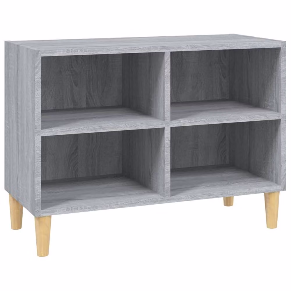 Berkfield Home Grey Sonoma TV Cabinet with Solid Wood Legs W/D/H: 69.5 x 30 x 50 cm – 3