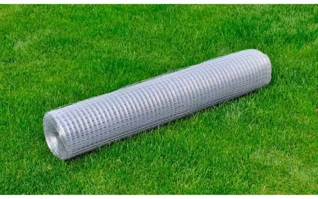 Berkfield Home Galvanised Steel Chicken Wire Fence, Silver, 10 x 1 m – 1