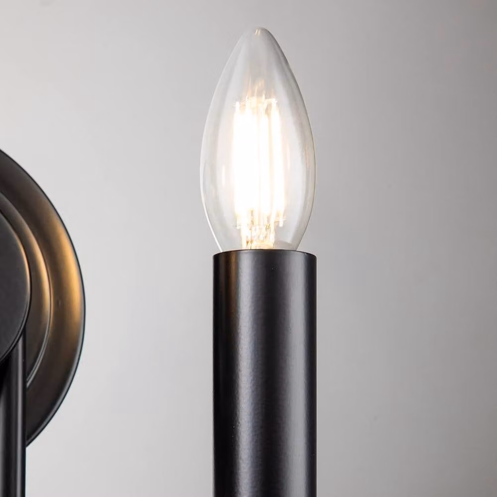 Netlighting Capitol Hill 2 Light Candle Wall Lamp in Black – 2