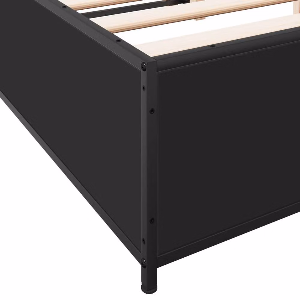 Berkfield Home Black Bed Frame W/D/H: 140 x 200 cm – 4