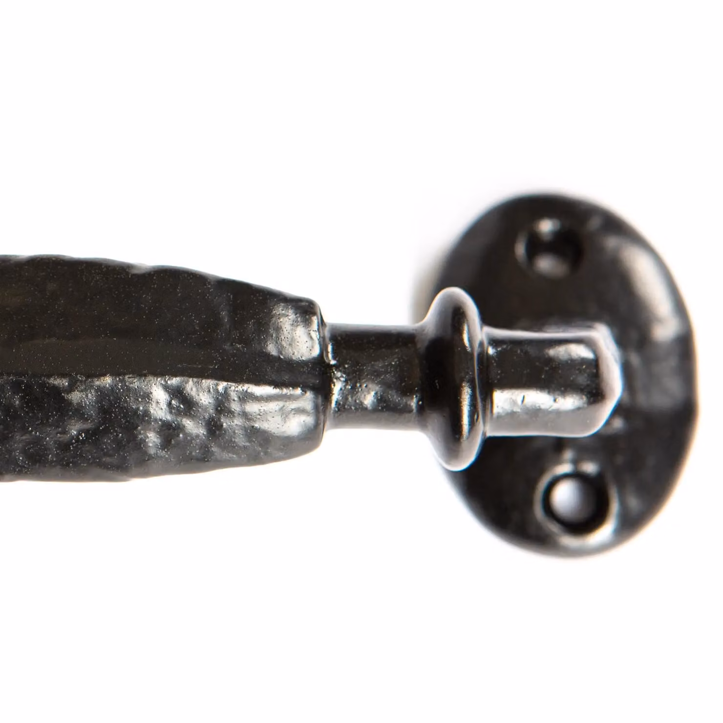 Hammer and Tongs Offset Wrought Iron Door Handle, Matt Black, Pack of 4, H: 16 cm – 3