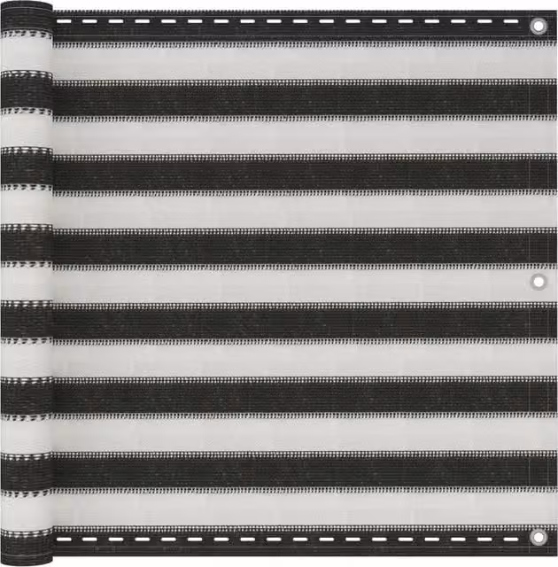 Berkfield Home HDPE Balcony Screen in Anthracite, White and Black, W/H: 90 x 400 cm