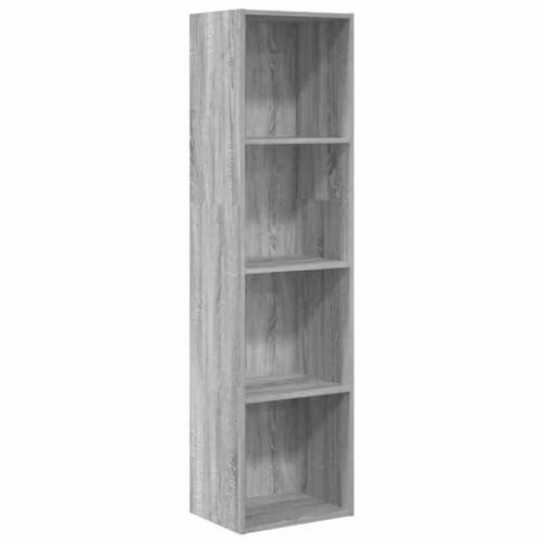 vidaXL Modern Grey Bookcase in Engineered Wood W/D/H: 40 x 30 x 152 cm
