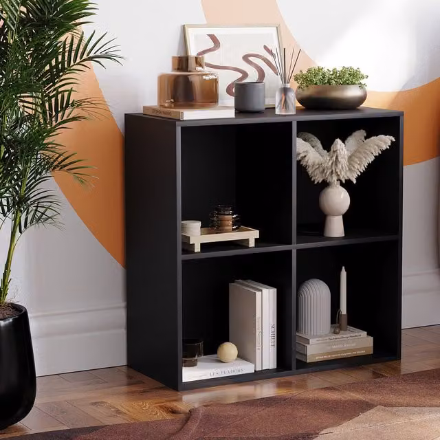 Vida Designs Durham 4 Cube Storage Unit in Black