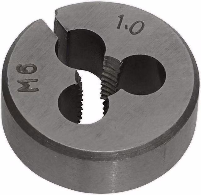 Loops M6 x 1mm Metric Split Die Steel Bar and Bolt Threading Bit with Case