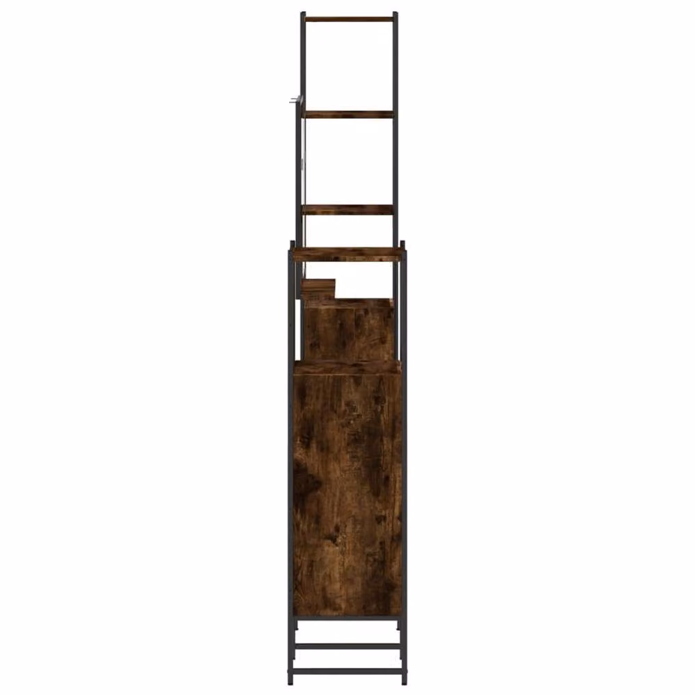 Berkfield Home 4 Piece Smoked Oak Bathroom Cabinet Set in Brown – 3