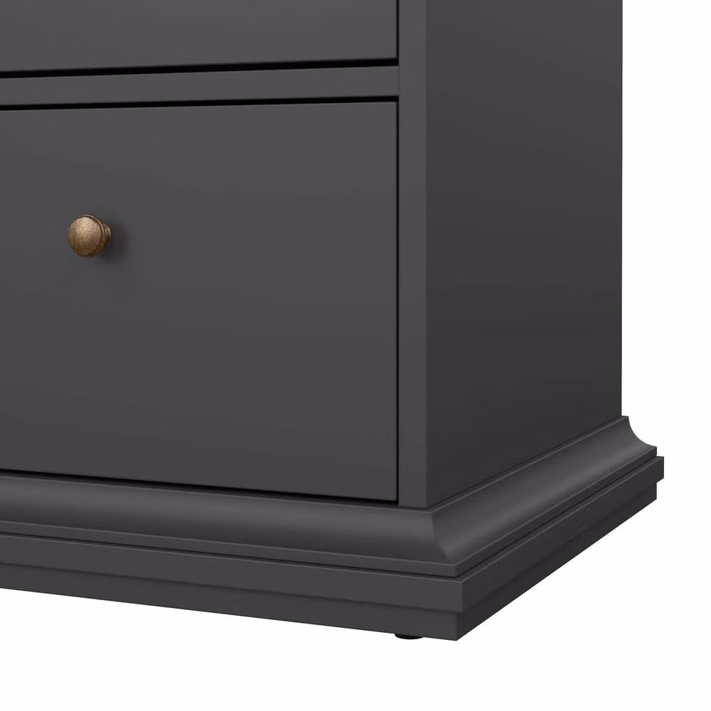 Wyld Haus Osaka Farmhouse Wide 8 Drawer Chest in Dark Grey Wood, W/D/H: 183.4 x 48.5 x 86.8 cm – 5
