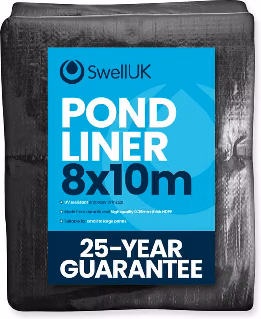 Swell UK Black HDPE Pond Liner 10 x 8 m