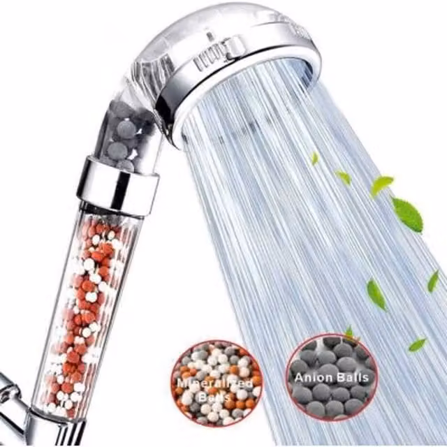 NESTLUNE High Pressure Overhead Shower Head with 3 Spray Modes in Silver