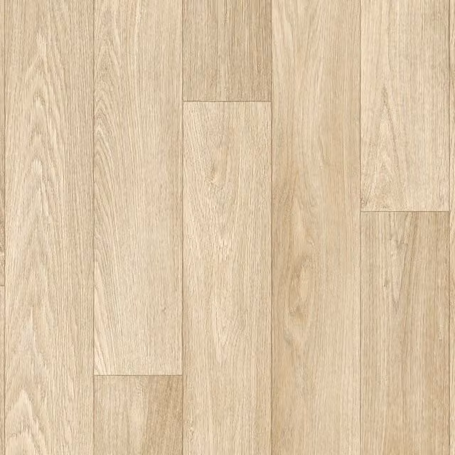 Vinyl Flooring UK Light Beige Wood Effect Felt Backed Sheet Vinyl Flooring W: 400 cm, D: 900 cm