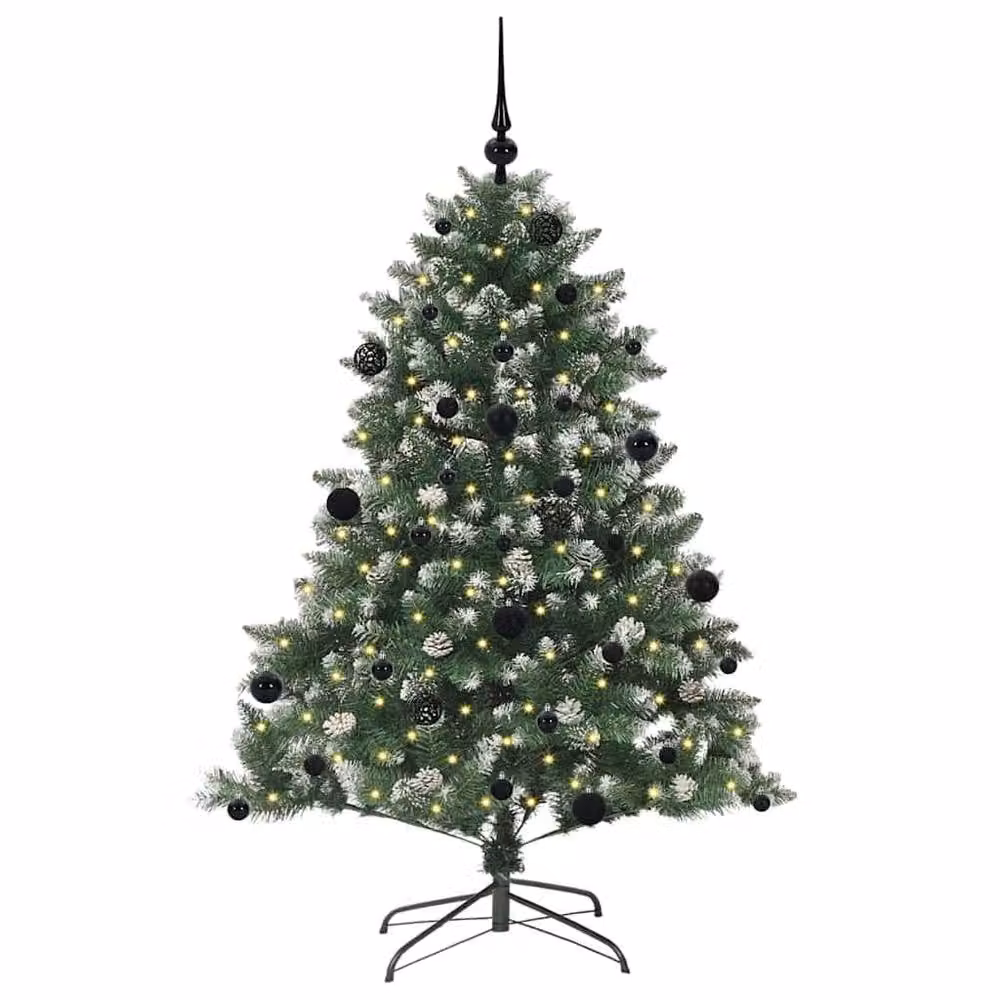 Berkfield Home Artificial Christmas Tree in Green, W/D/H: 105 x 105 x 150 cm – 3