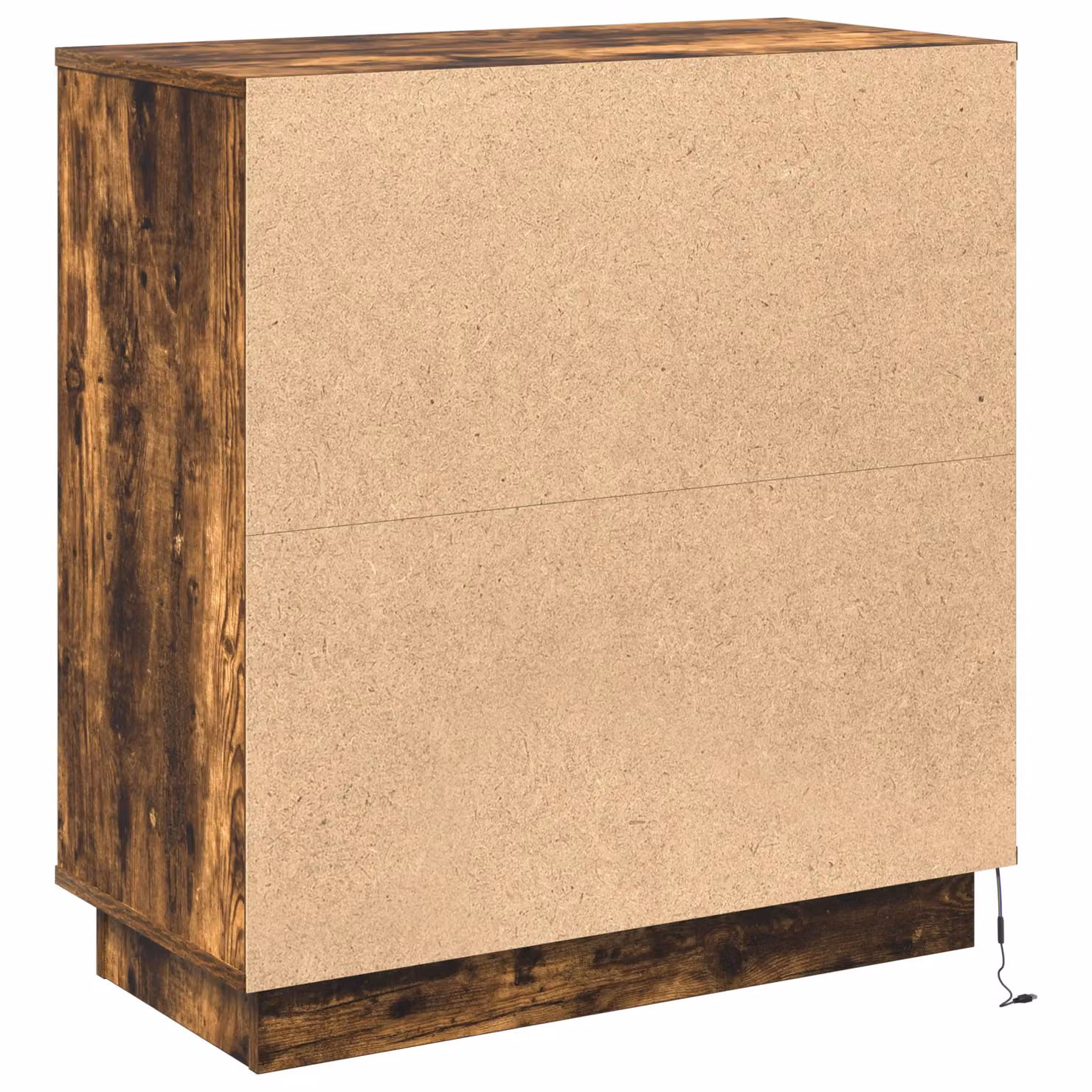 Berkfield Home Modern Sideboard with Integrated LED Lighting in Smoked Brown Oak, W/D/H: 75 x 34.5 x 71 cm – 4
