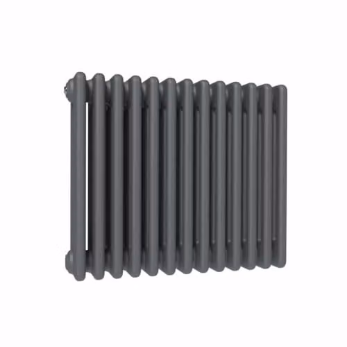 Lux Heat Anthracite Grey Horizontal 4 Column Traditional Steel Radiator, H: 50.0 cm, W: 60.5 cm – 2