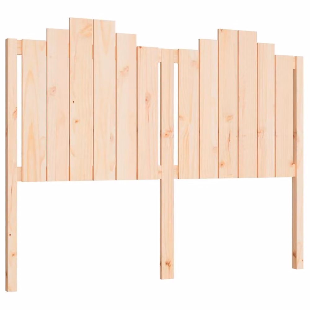 Berkfield Home Beautiful Bed Headboard in Natural Solid Pine Wood, W/D/H: 141 x 4 x 110 cm – 2