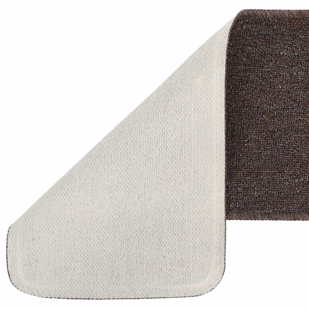 Berkfield Home Anti Slip Rectangular Stair Mats, 15 Pack, Brown, W: 60 cm, D: 25 cm – 3