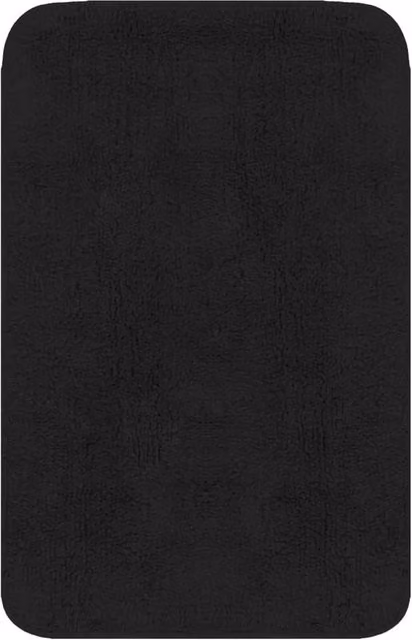 Berkfield Home 3 Piece Non-Slip Cotton Bathroom Mat Set in Anthracite Black