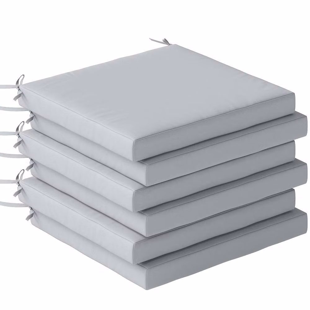 OUTSUNNY Grey Seat Cushions with Machine Washable Removable Covers – 2