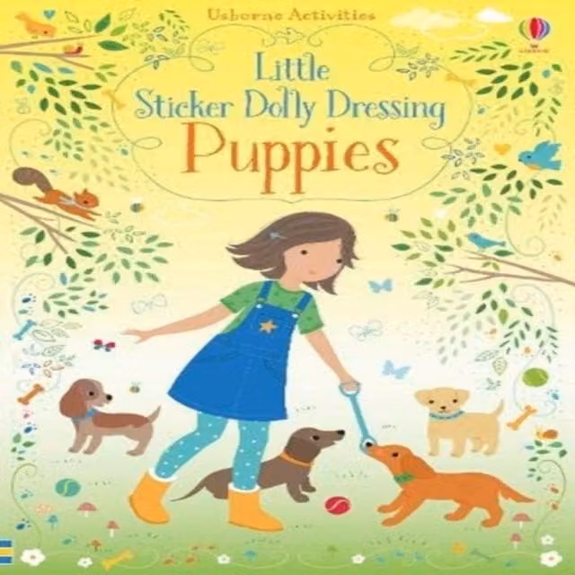 Fiona Watt Little Sticker Dolly Dressing Puppies Multicolour Paperback Book