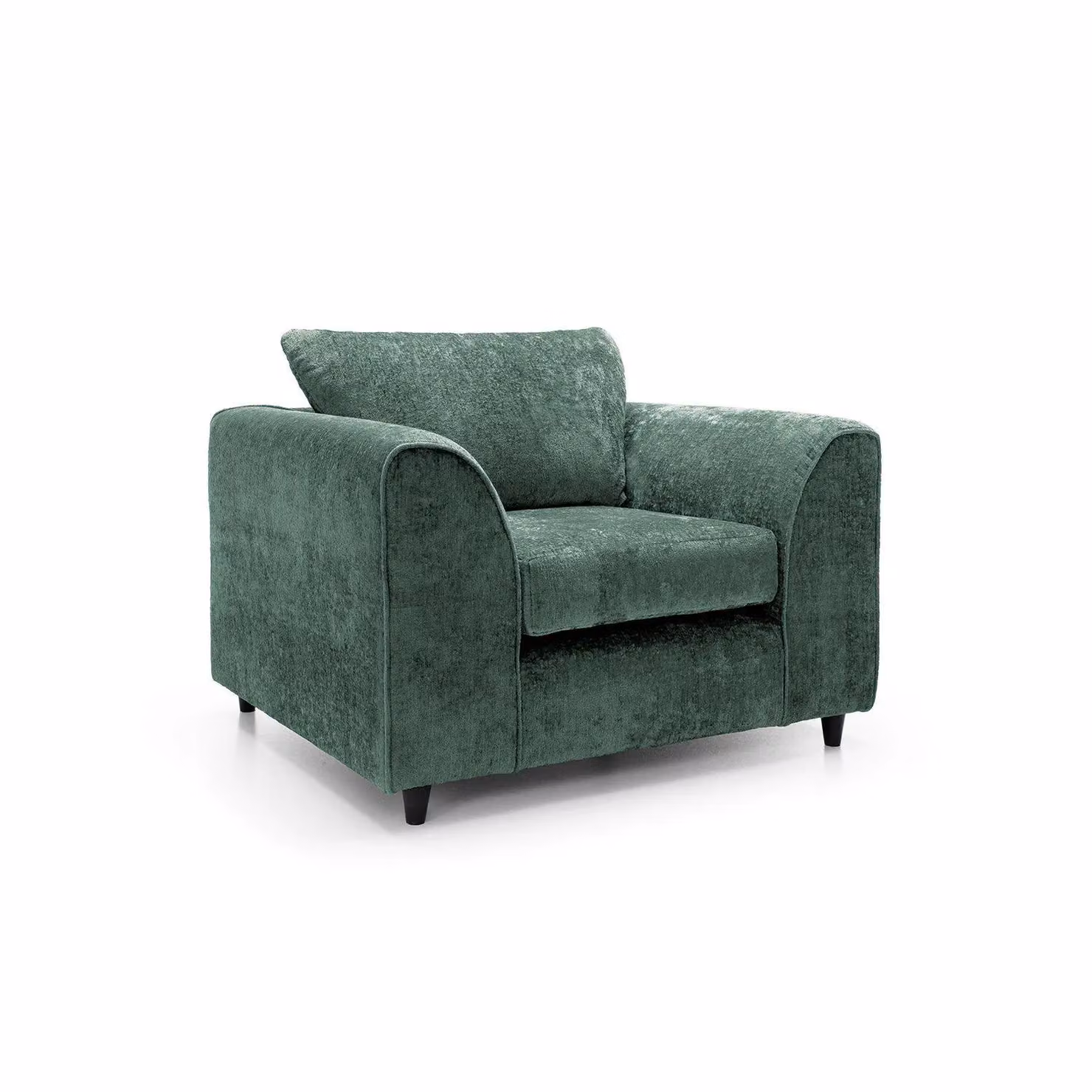 Abakus Direct Harriet Armchair in Rifle Green Crushed Chenille – 2
