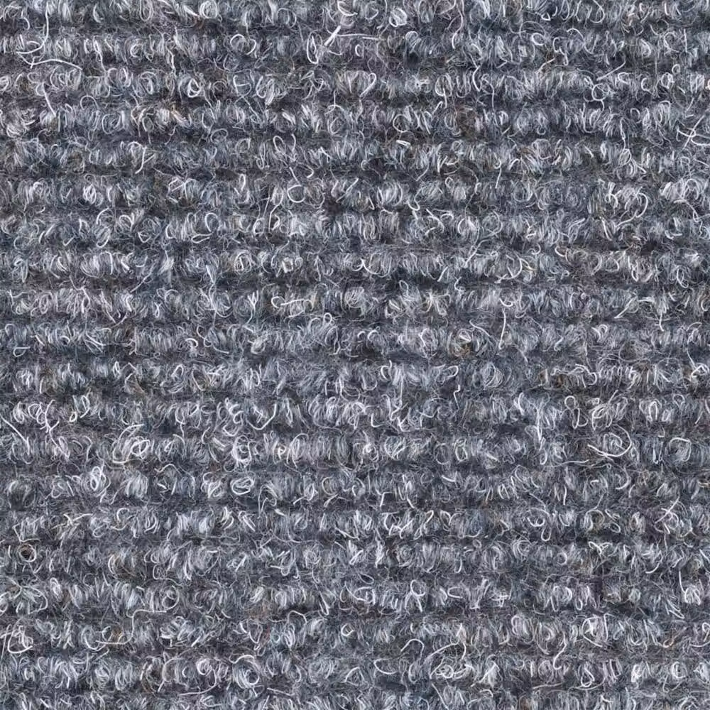 Berkfield Home Self-adhesive Needle Punch Stair Mats, 5 Pieces, Light Grey, W: 65 cm, D: 21 cm, H: 4 cm – 4