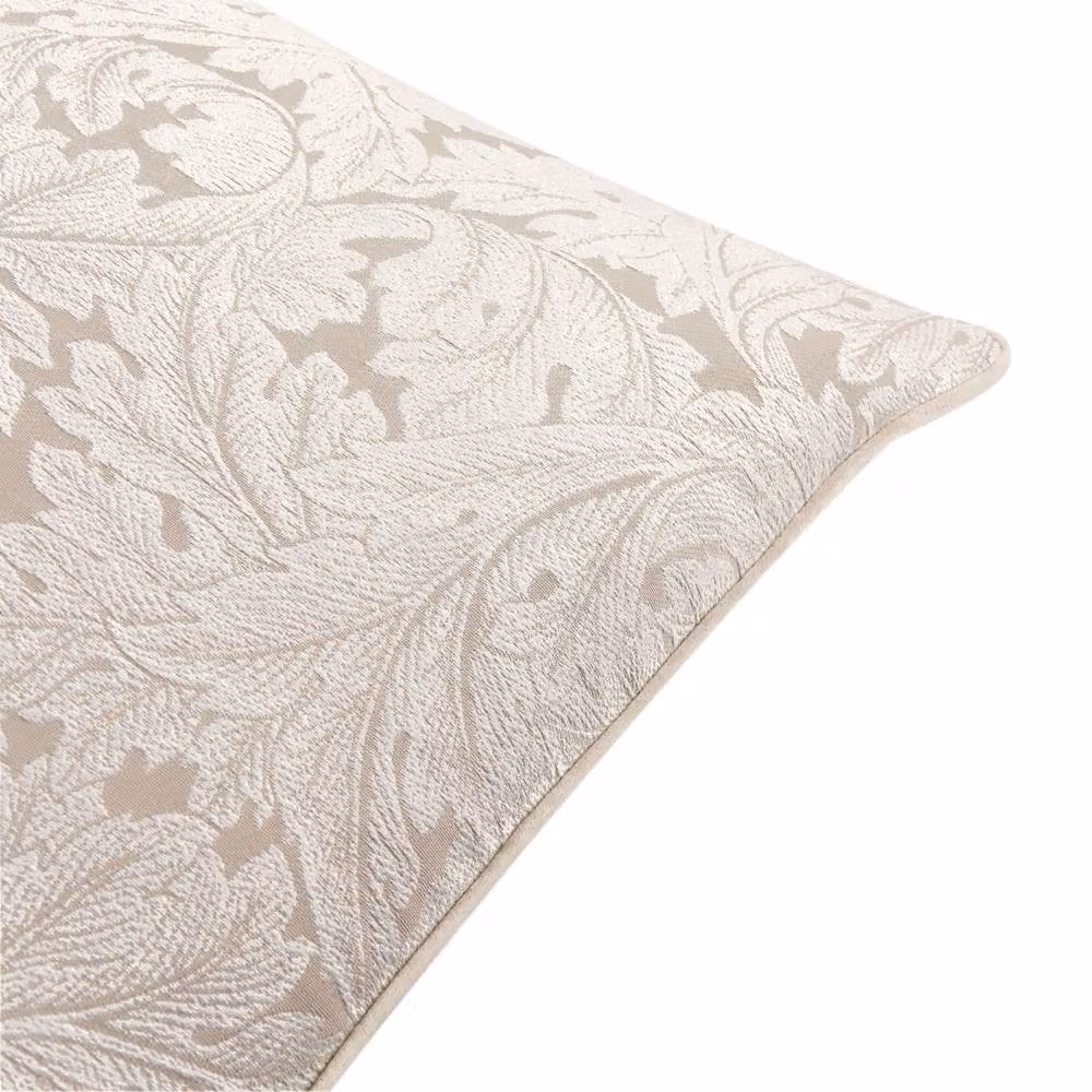 Morris & Co Acanthus Floral Jacquard Cushion in Beige, W/D/H: 55 x 55 x 55 cm – 2