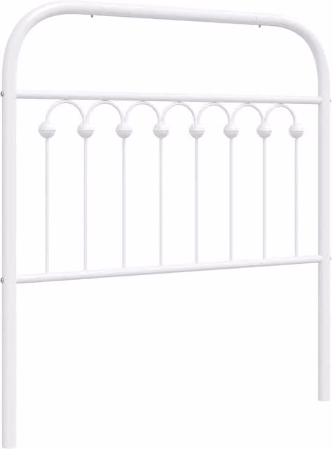 Berkfield Home Classic Metal Headboard in White, 90 cm