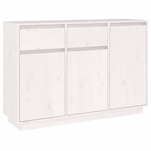 vidaXL Classic White Solid Pine Wood Sideboard
