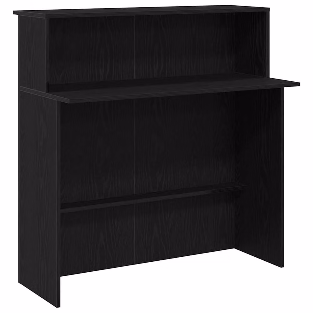 Berkfield Home Black Modern Reception Desk, W: 100 cm, D: 50 cm, H: 103.5 cm – 3