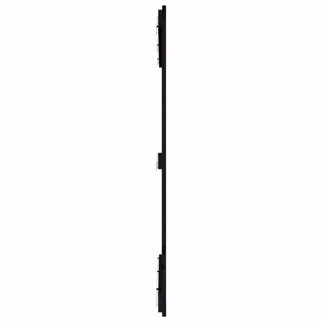 Berkfield Home Black Rustic Solid Pine Wall Mount Headboard W: 127.5 cm, D: 3 cm, H: 110 cm – 4