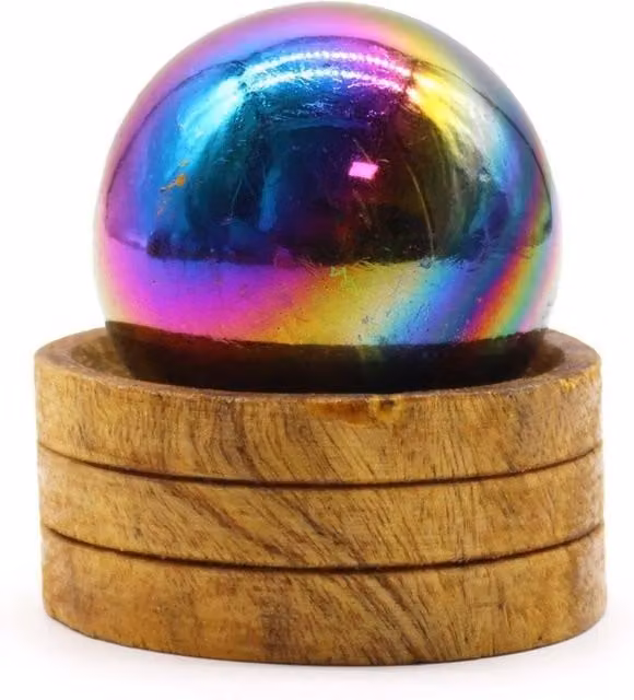 KDMD Amethyst Aura Multicolour Gemstone Sphere with Stand