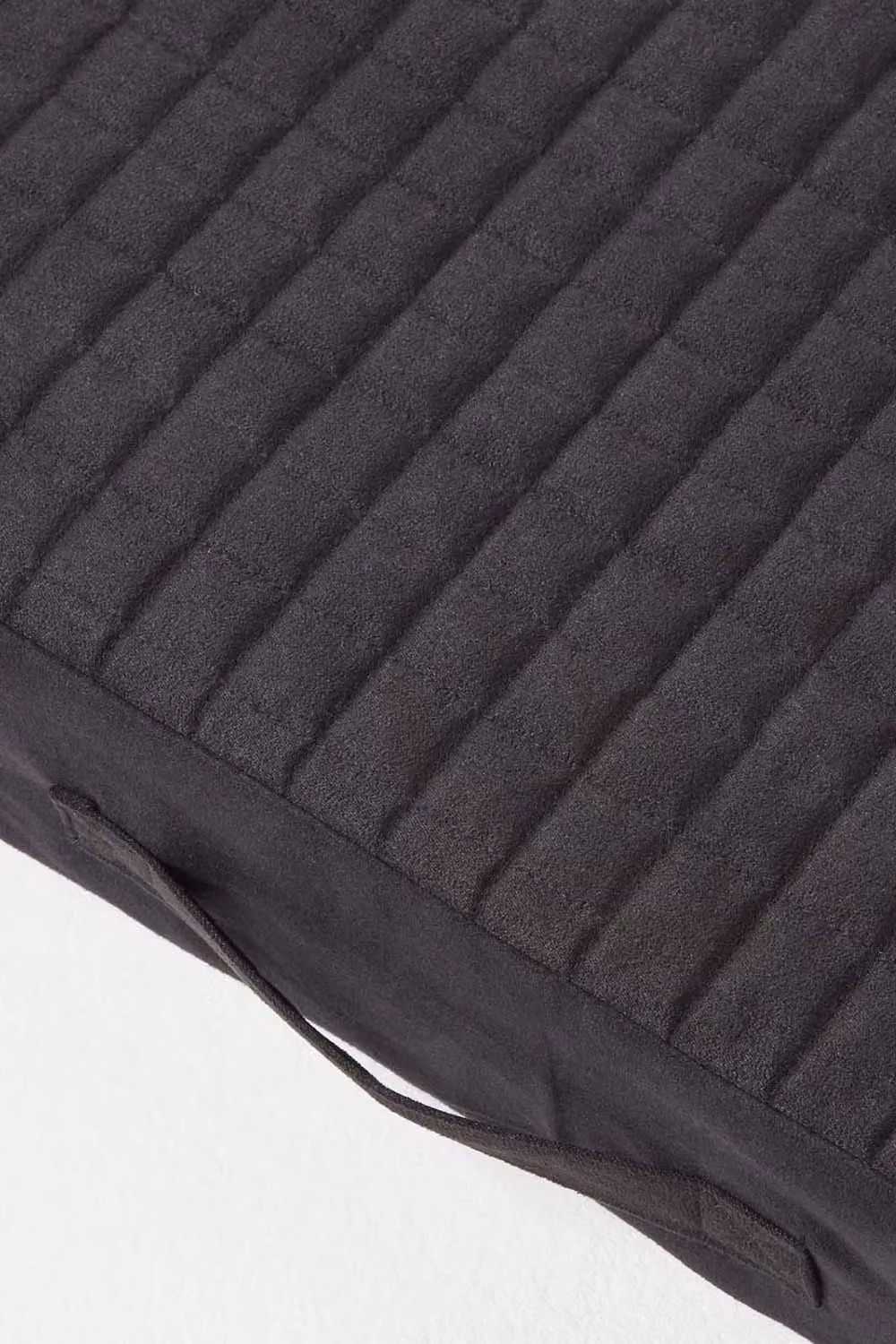 Homescapes Black Faux Suede Orthopaedic Foam 2 Seater Booster Cushion with Removable Cover – 3