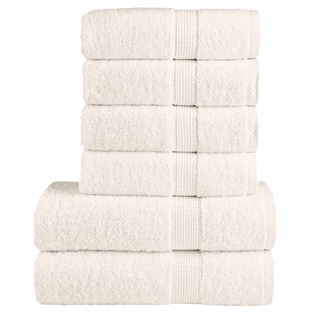 Berkfield Home Soft SOLUND 6 Piece Premium Cotton Terry Towel Set in Beige, 600 gsm – 2