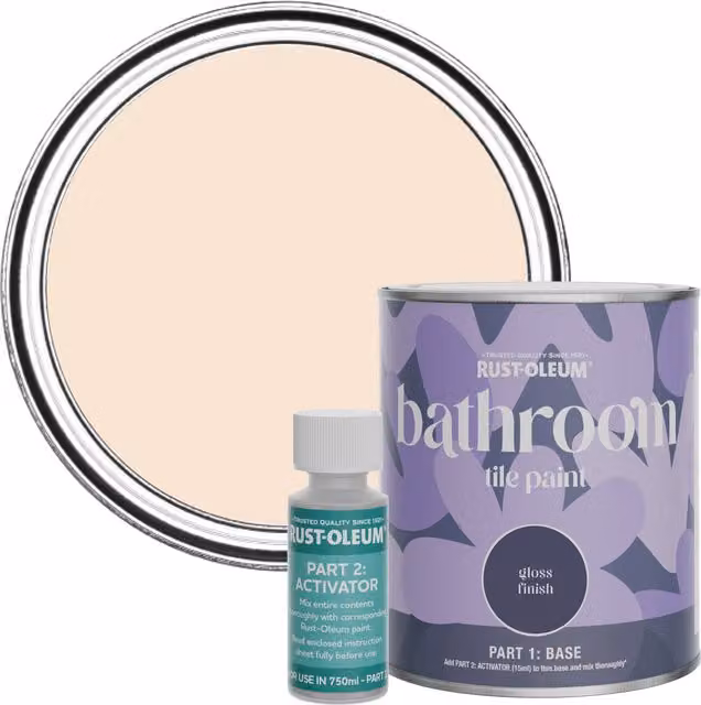 Rust-Oleum Bathroom Tile Paint in Gloss Finish, Melrose Pink, 750ml