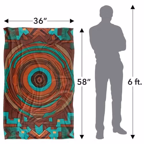 JQ Licensing James Piazza Aztec Pattern Silky Touch Super Soft Fleece Throw Blanket, Multicolour, W/D/H: 91 x 147 cm – 4