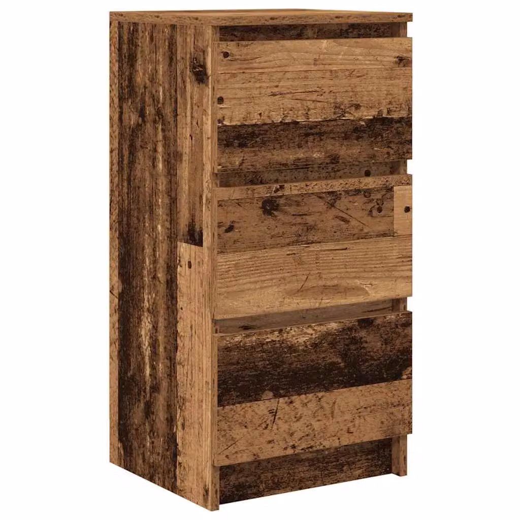 Berkfield Home Rustic Old Wood Sideboard in Brown, W/D/H: 37.5 x 35 x 76 cm – 2