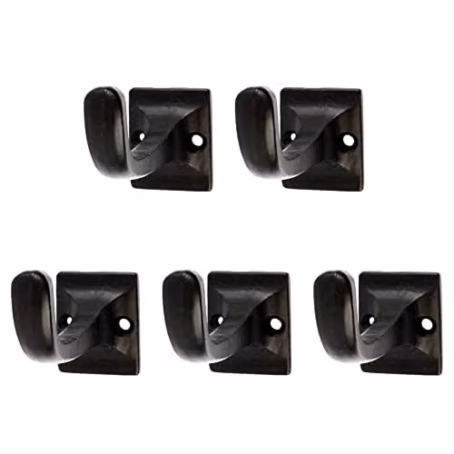 Hammer and Tongs Matt Black Powder-Coated Iron Wall Hook – 2