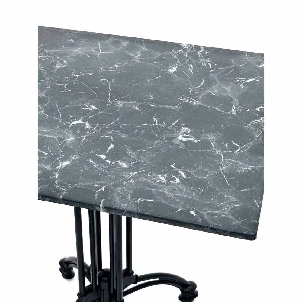 Havendro Black Marble and Aluminium Side Table for Indoor or Outdoor Bistro Dining, W: 70 cm, D: 70 cm, H: 70 cm – 3