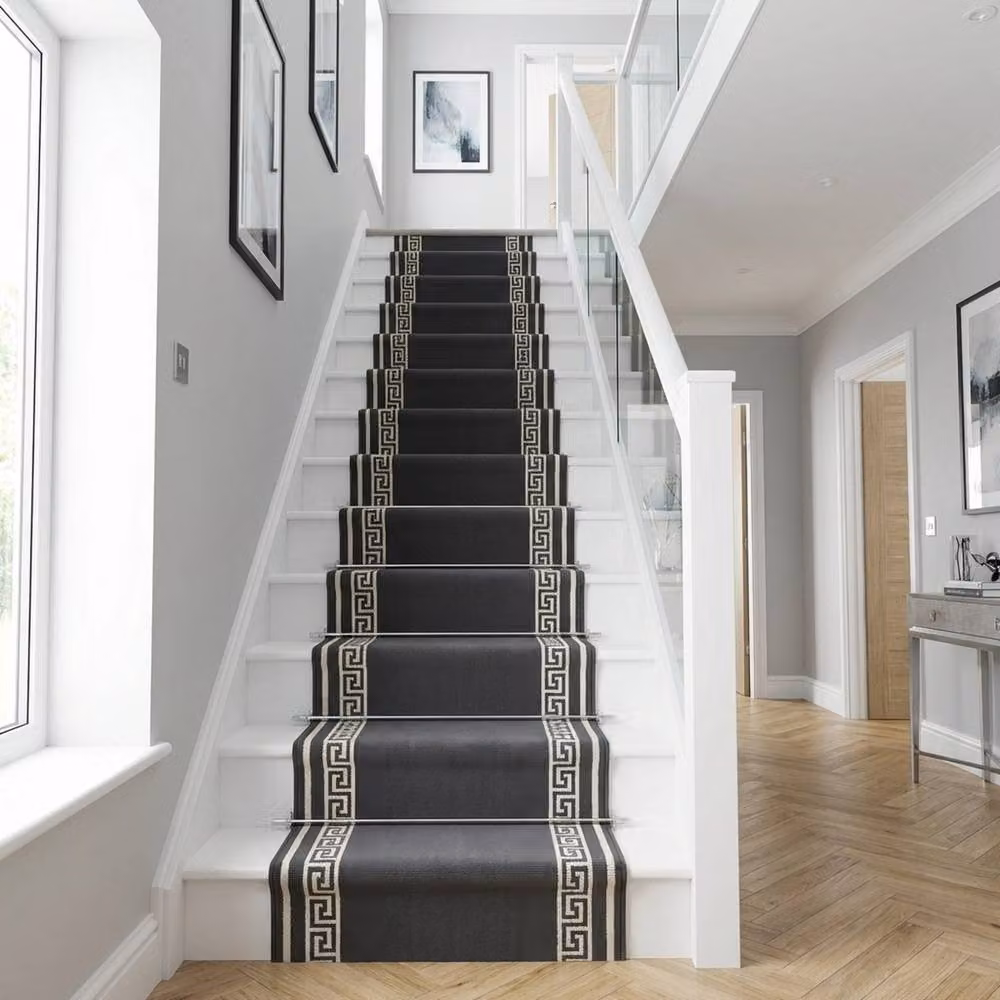 runrug Soft and Durable Stair Runner in Grey, W: 100 cm, L: 630 cm – 7