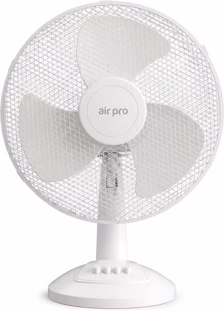 Air Pro White Oscillating Table Fan with 3 Speeds