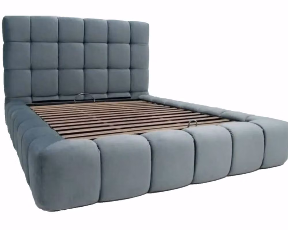 Stratus Interiors Cloud Bed in Blue Fabric Single Size – 3
