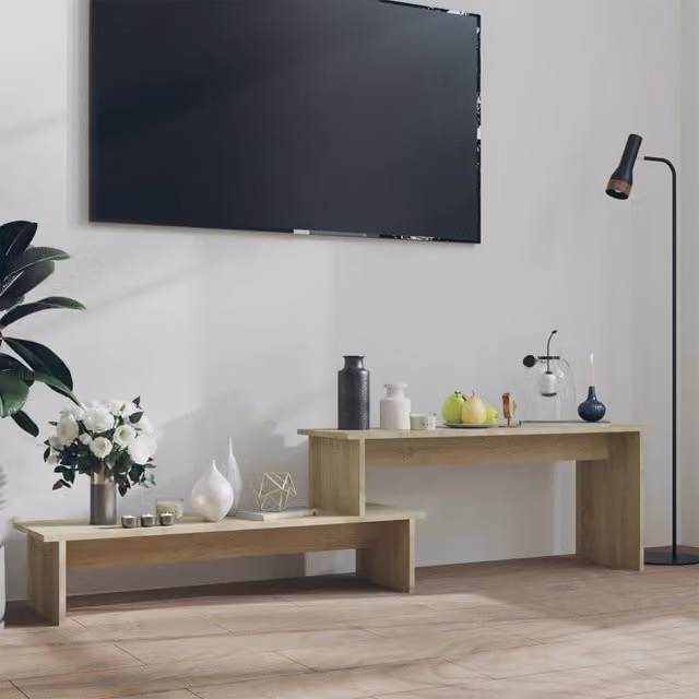 Berkfield Home Sonoma Oak TV Cabinet in Brown, W/D/H: 180 x 30 x 43 cm