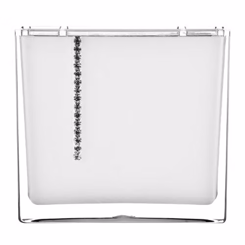 Orsina White Acrylic and Crystal Toothbrush Holder with Silver Detail
